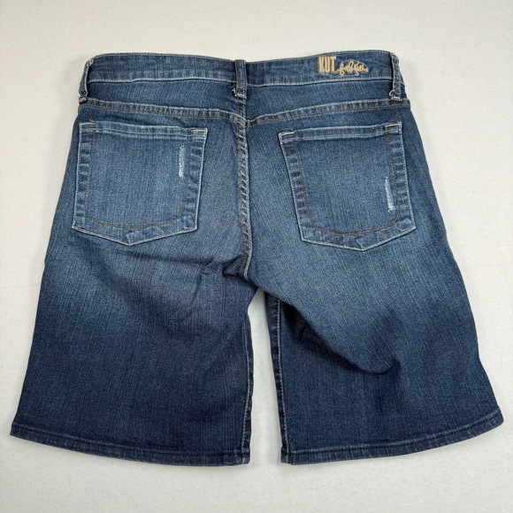 Kut From The Kloth Bermuda Jean Shorts Womens Size 4 Dark Wash - Picture 2 of 10